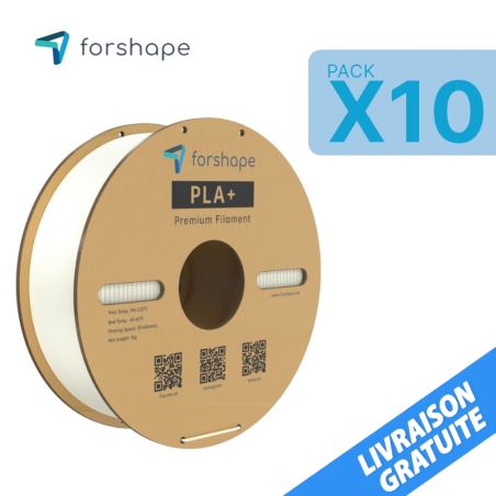 Pack x10 PLA+ White Forshape Premium - 1.75mm - 10Kg