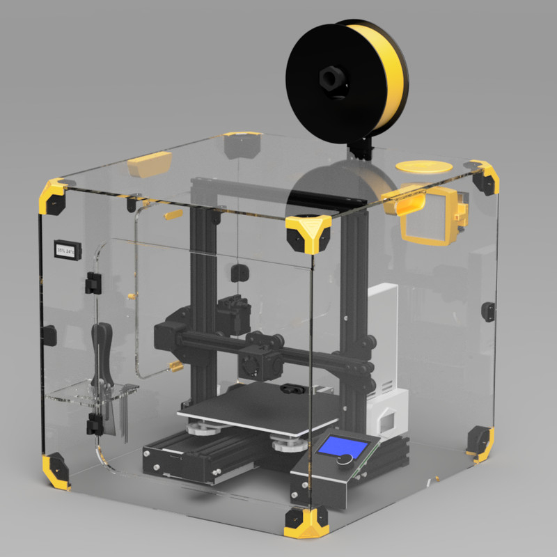 Geräuschdämpfende und filternde Haube Ender-3 Serie (3)