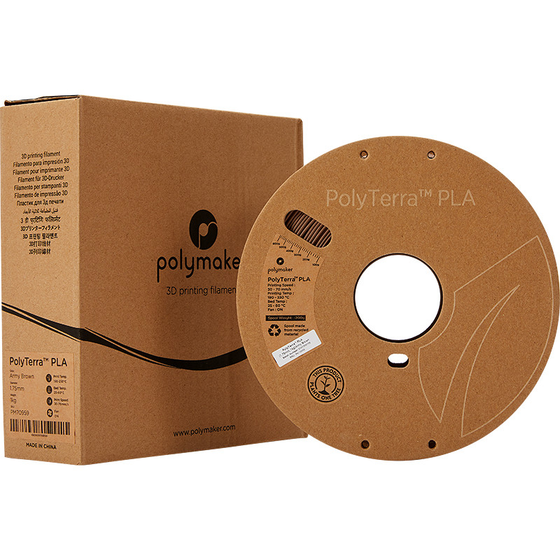 PolyTerra PLA Armeebraun (Army Brown) - 1.75mm - 1 kg