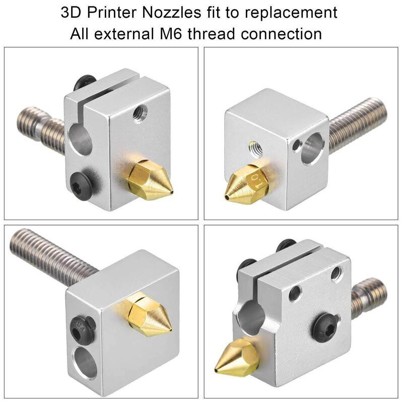 Satz von 24 Messingdüsen MK8 Forshape (2 x 0.2mm, 2 x 0.3mm, 12 x 0.4mm, 2 x 0.5mm, 2 x 0.6mm, 2 x 0.8mm, 2 x 1.0mm)