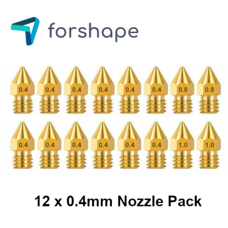 Satz von 12 Messingdüsen MK8 Forshape 0.4mm