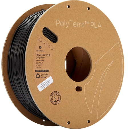 PolyTerra PLA Schwarz Kohle - 1.75mm - 1 kg