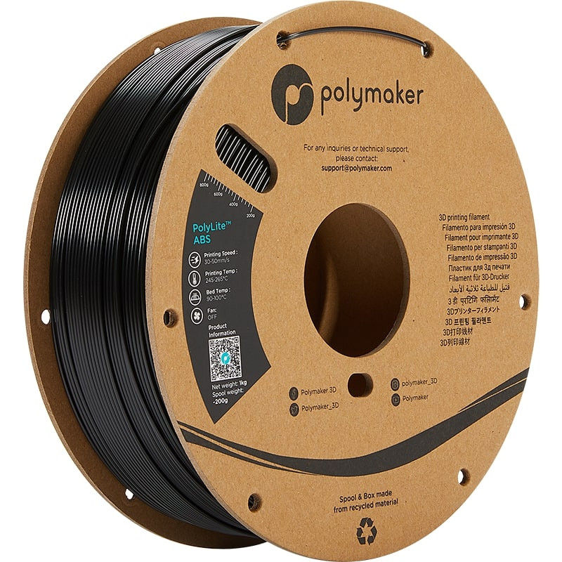 PolyLite ABS Schwarz - 1.75mm - 1 kg