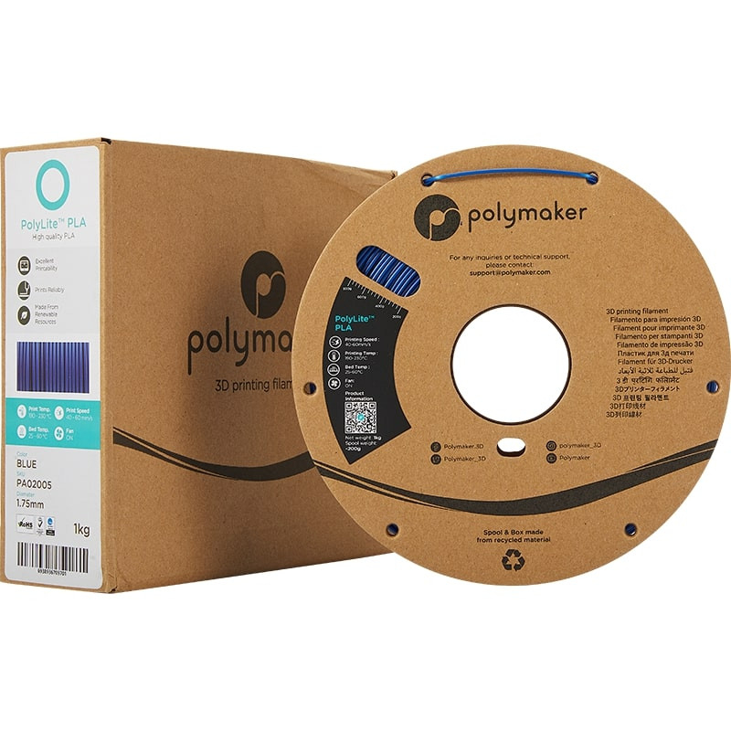 Verpackung Karton PolyLite PLA Blau - 1.75mm - 1 kg