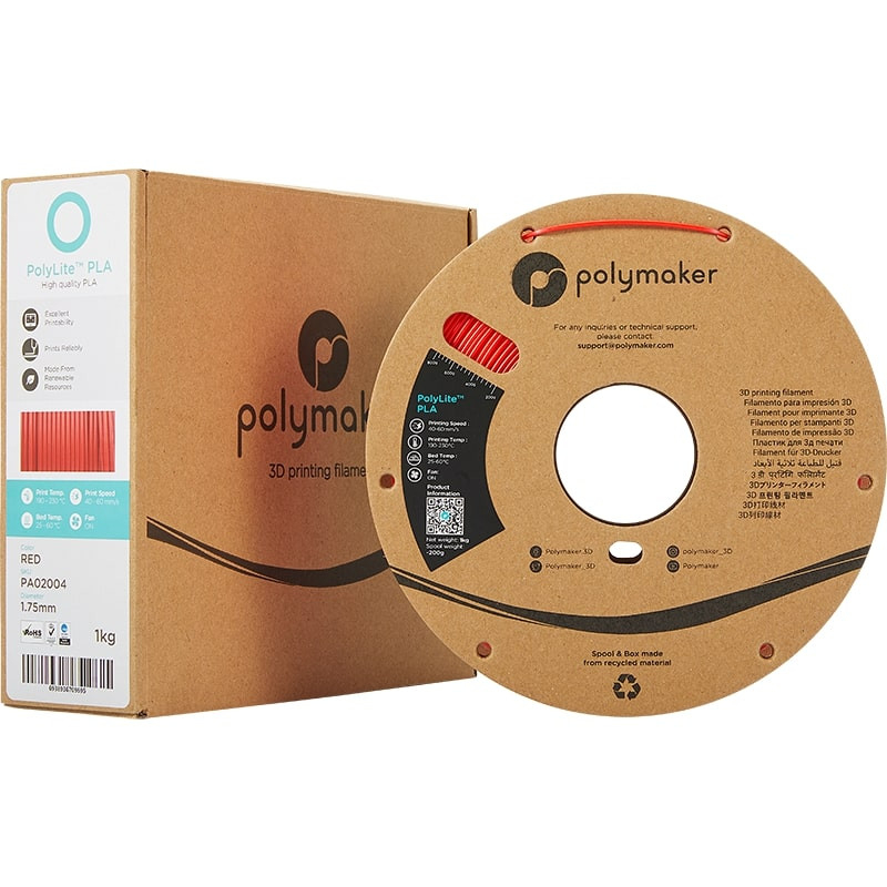 PolyLite-Packung PLA Rot - 1.75mm - 1 kg