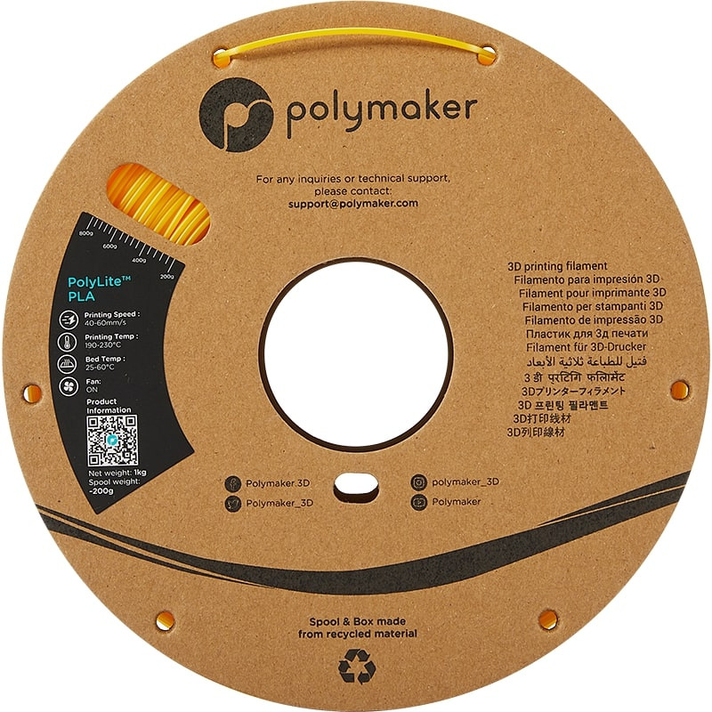 PLA Gelb Polymaker - 1.75mm - 1 kg