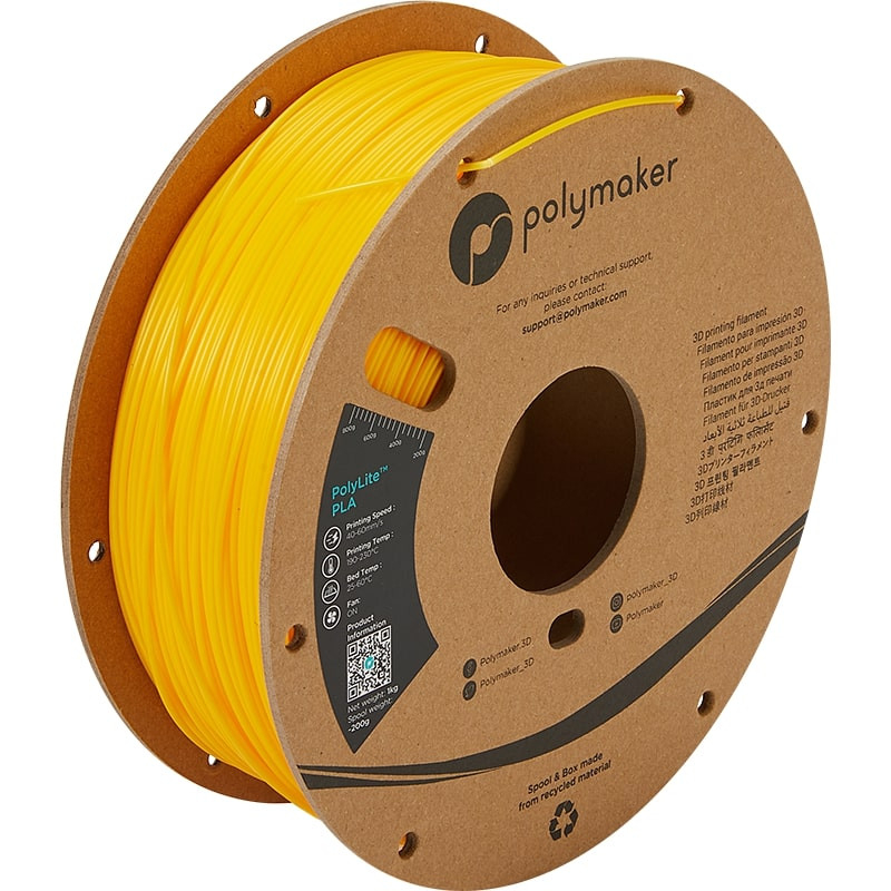 PLA Premium Gelb Polymaker - 1.75mm - 1 kg