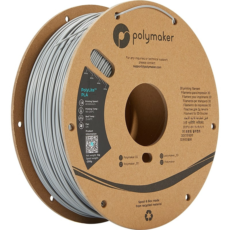 PolyLite PLA Grau - 1.75mm - 1 kg