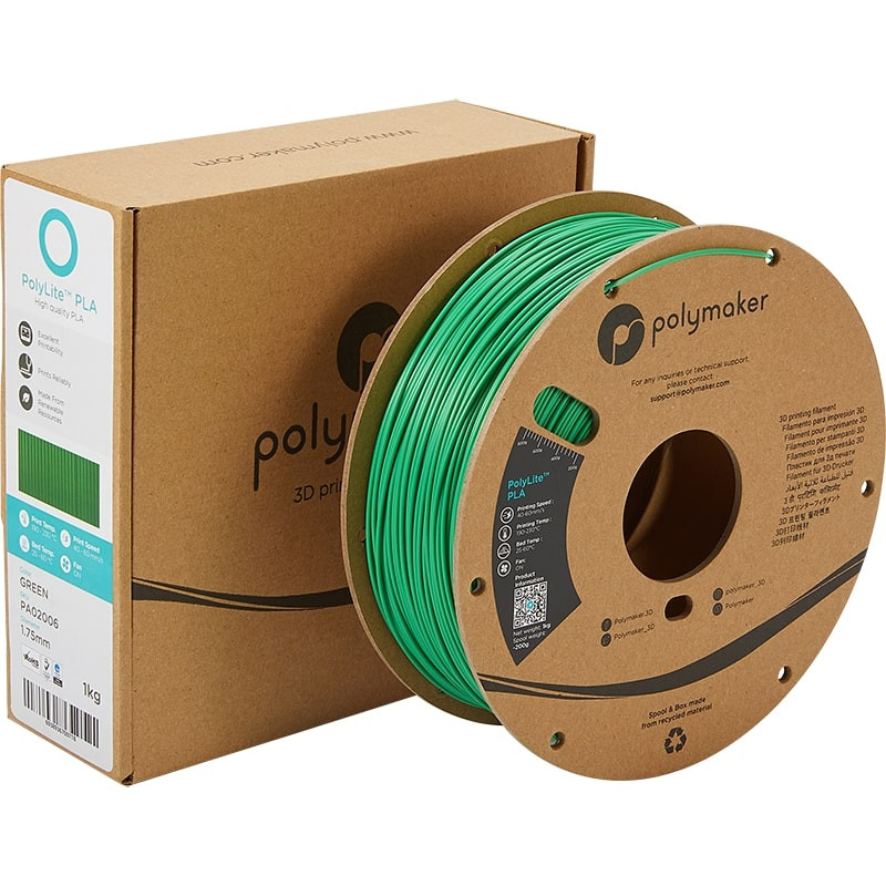 PolyLite Packaging PLA Grün - 1.75mm - 1 kg