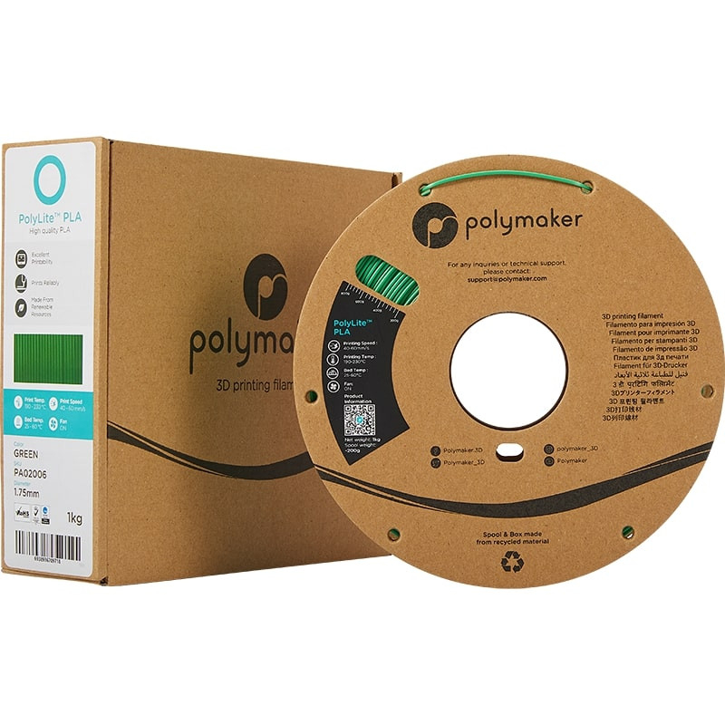 Polymaker PolyLite PLA Grün - 1.75mm - 1 kg