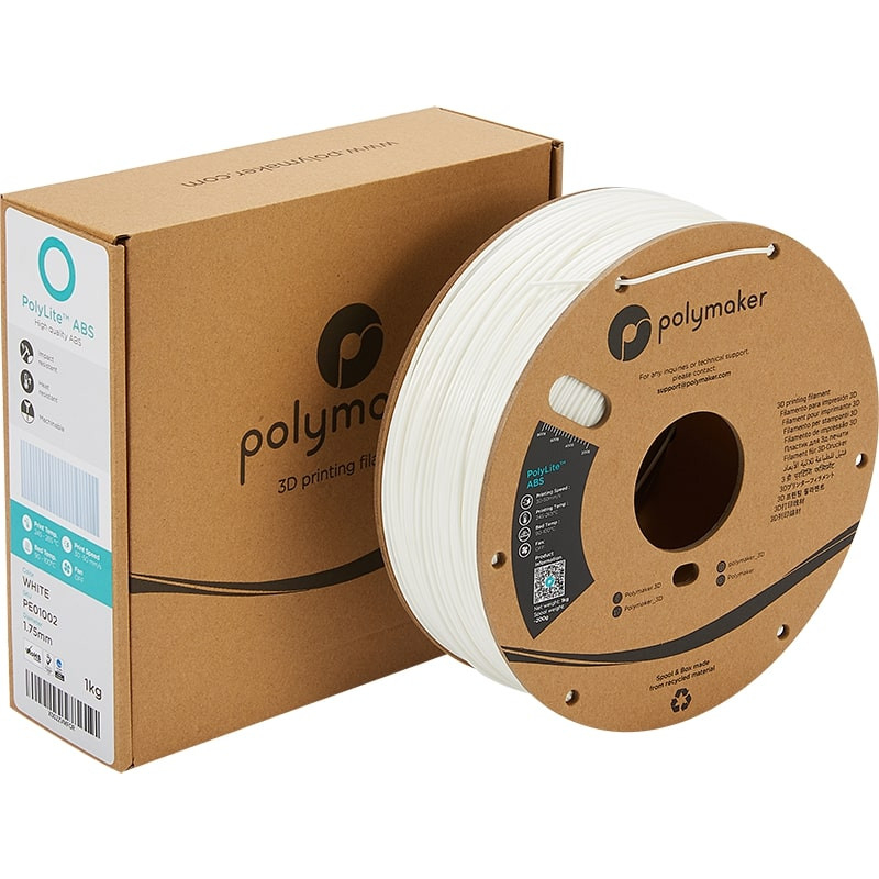 PolyLite-Verpackung ABS Weiß - 1.75mm - 1 kg