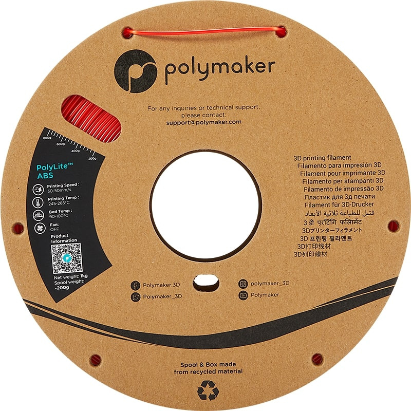 PolyLite Filament ABS Rot - 1.75mm - 1 kg