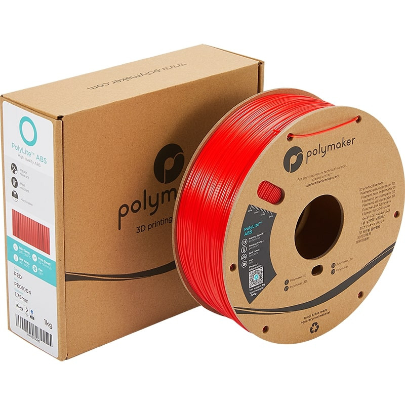 ABS PolyLite Rot - 1.75mm - 1 kg