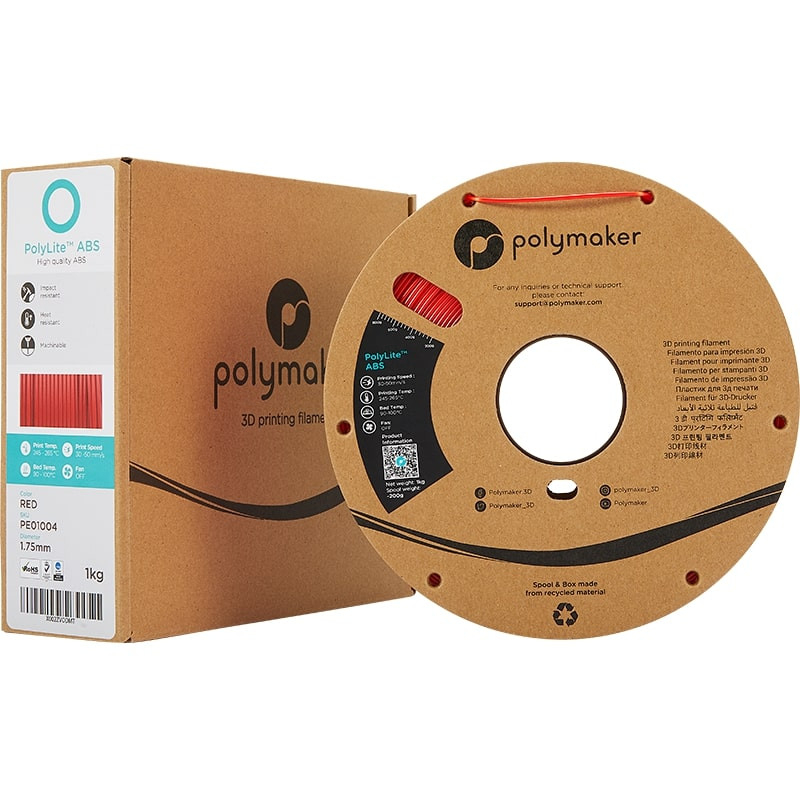 ABS Rot Polymaker PolyLite - 1.75mm - 1 kg