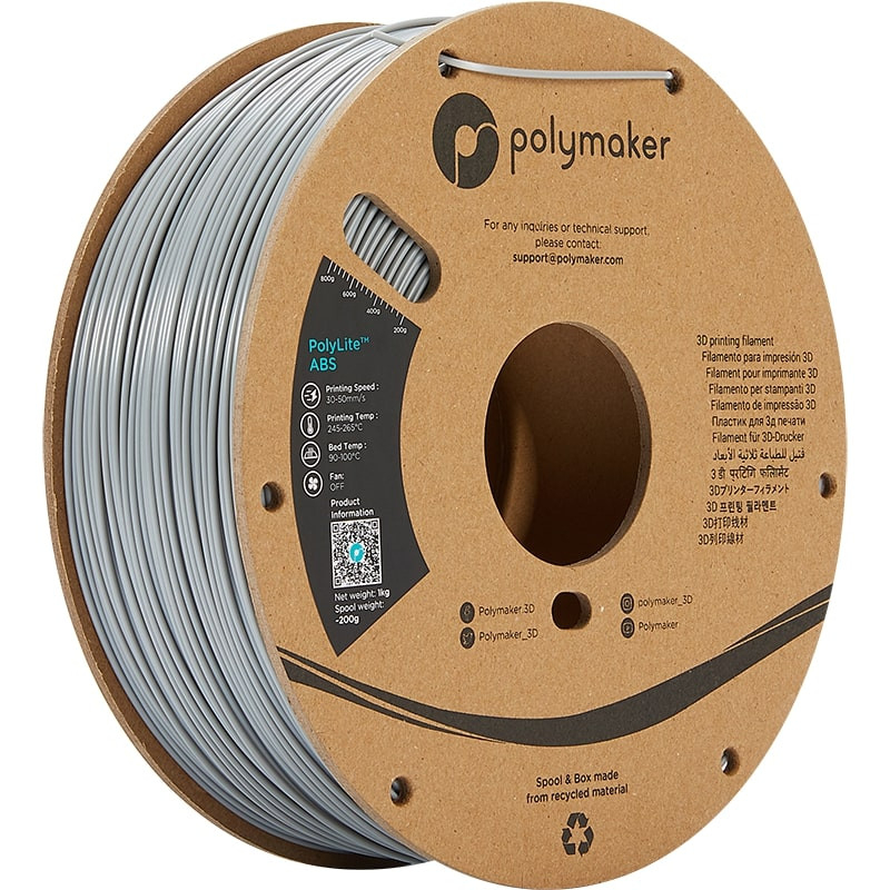 PolyLite ABS Grau - 1.75mm - 1 kg