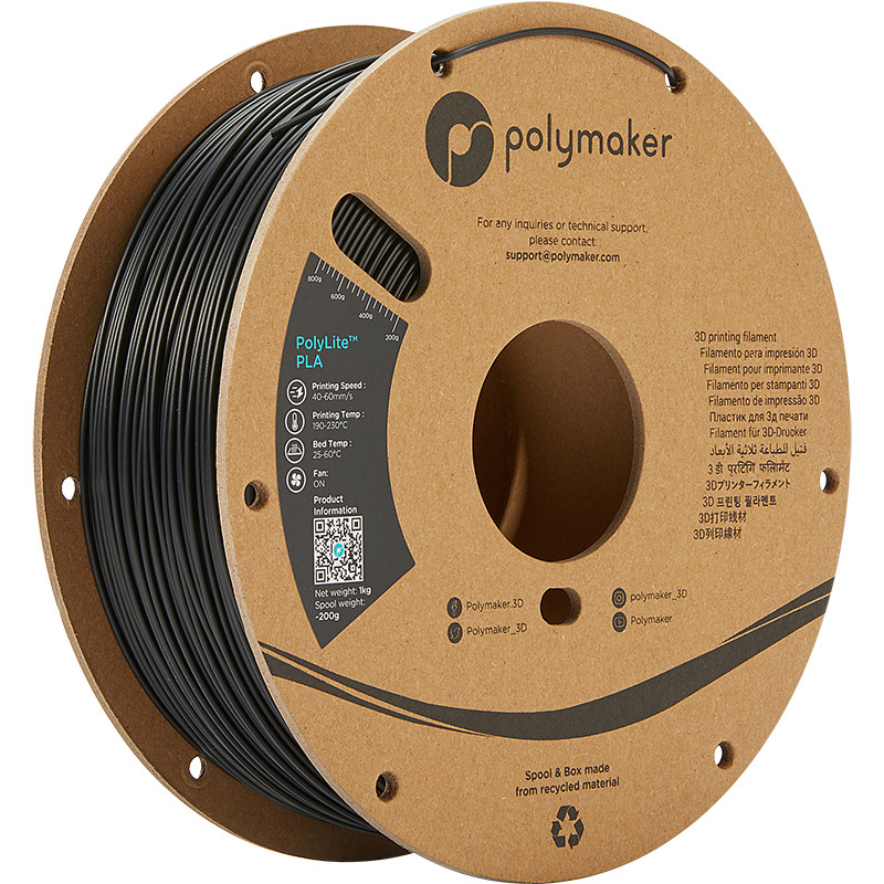 PolyLite PLA Schwarz - 2.85mm - 1 kg