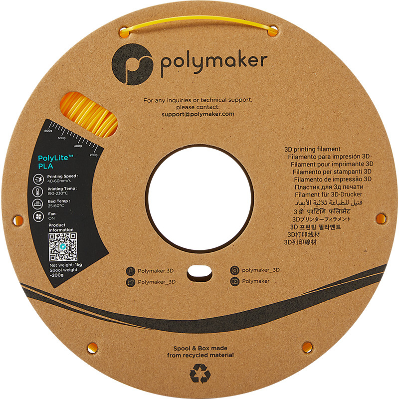 PolyLite PLA Gelb Polymaker - 2.85mm - 1 kg