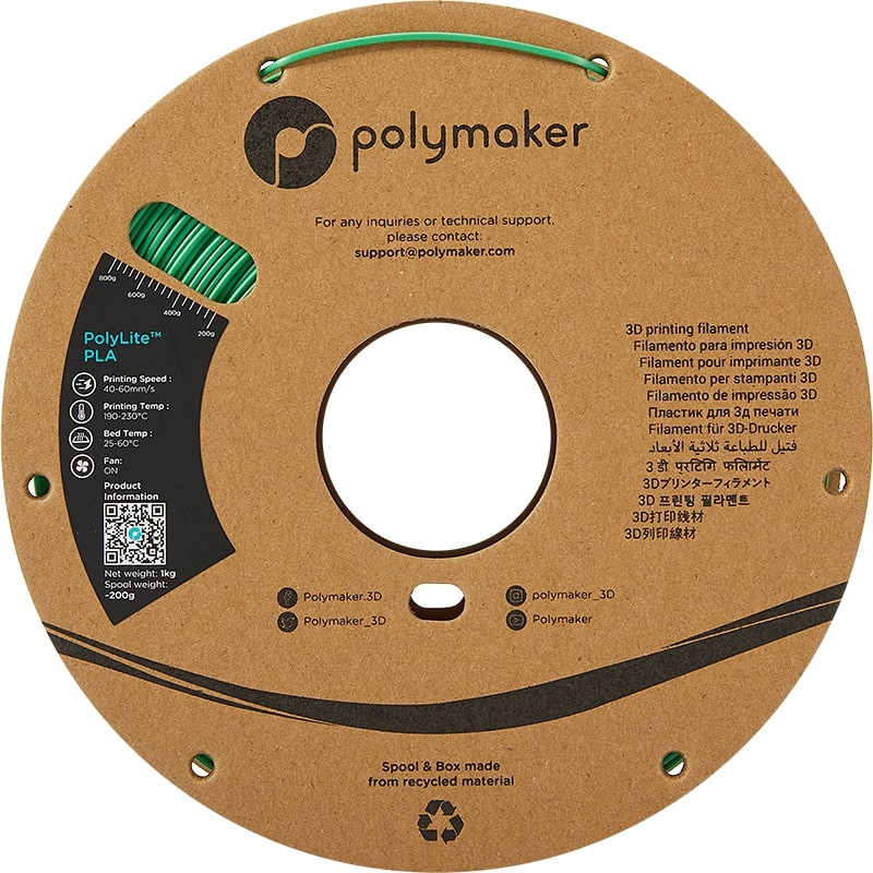 Polymaker PolyLite PLA Grün - 2.85mm - 1 kg