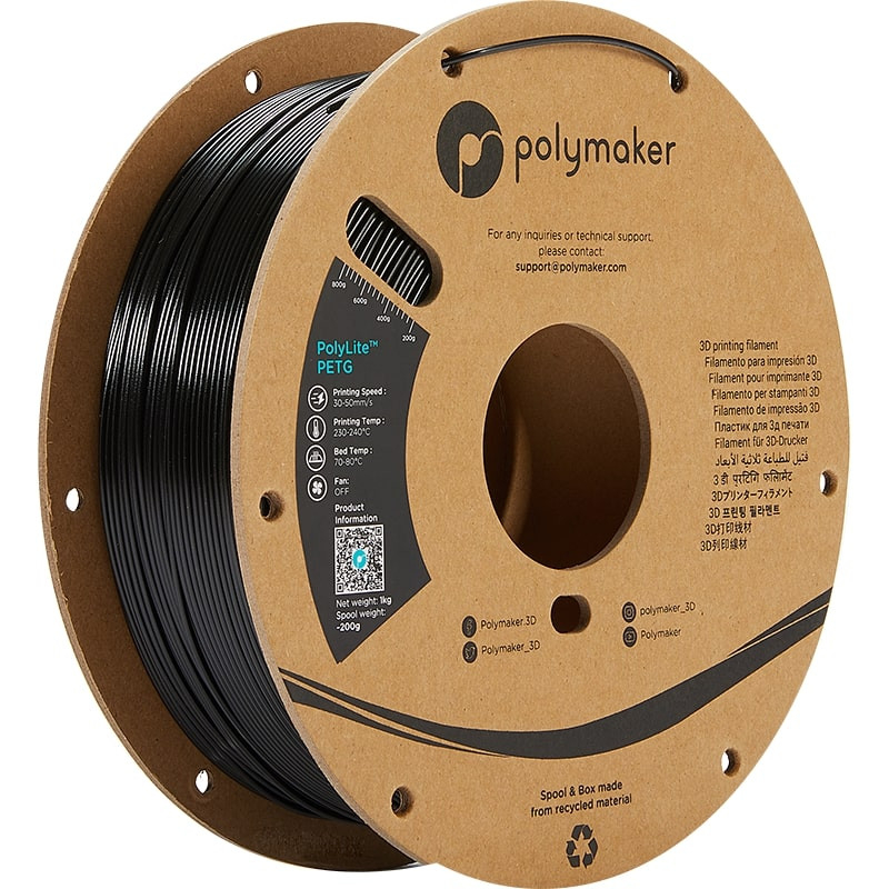 PolyLite PETG Schwarz - 2.85mm - 1 kg