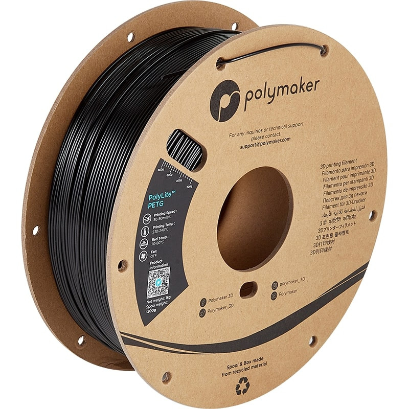 PolyLite PETG Schwarz Polymaker - 2.85mm - 1 kg