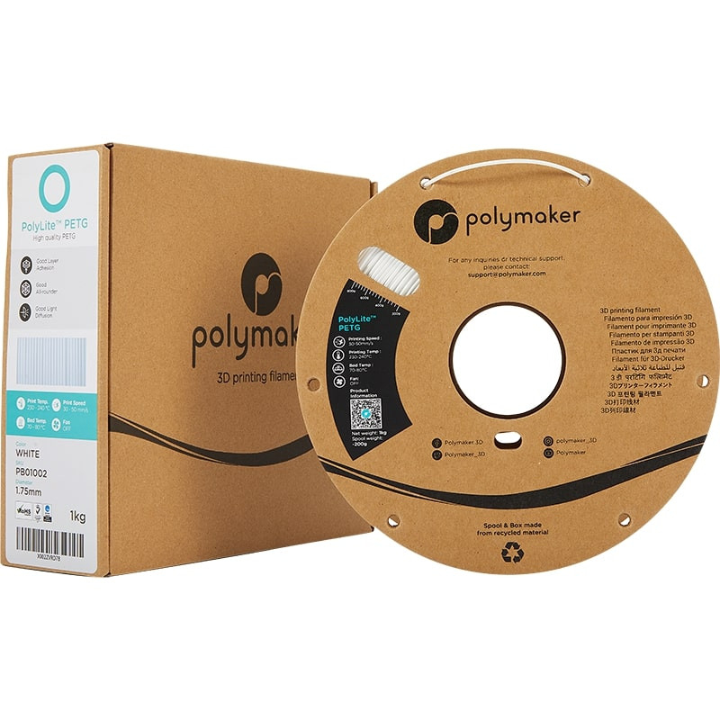 Verpackung PolyLite PETG Weiß - 1.75mm - 1 kg