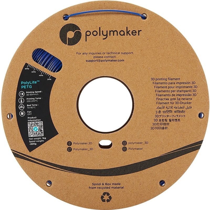 Polymaker PolyLite PETG Blau - 1.75mm - 1 kg