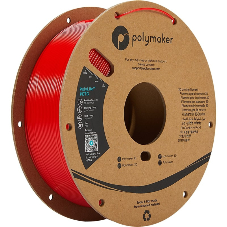 PolyLite PETG Rot - 1.75mm - 1 kg