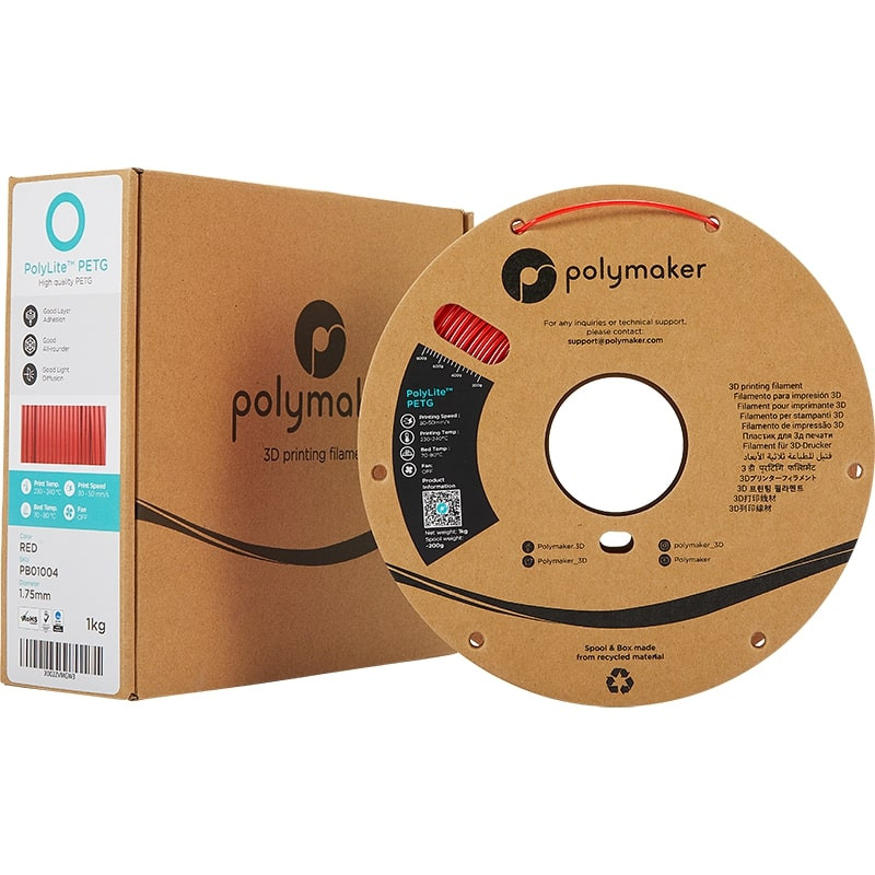 PolyLite-Packung PETG Rot - 1.75mm - 1 kg