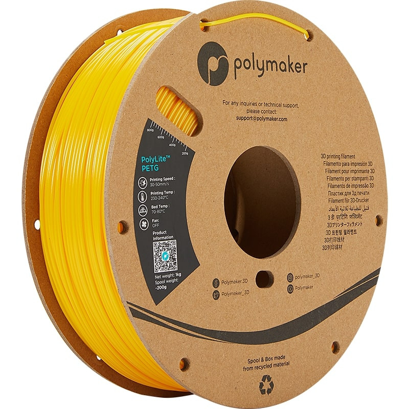 PolyLite PETG Gelb - 1.75mm - 1 kg