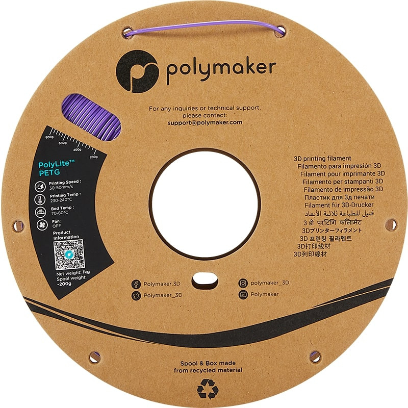 PolyLite Filament PETG Violett - 1.75mm - 1 kg