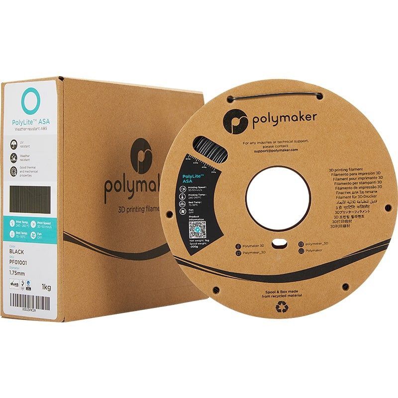 PolyLite-Packung ASA Schwarz - 2.85mm - 1 kg