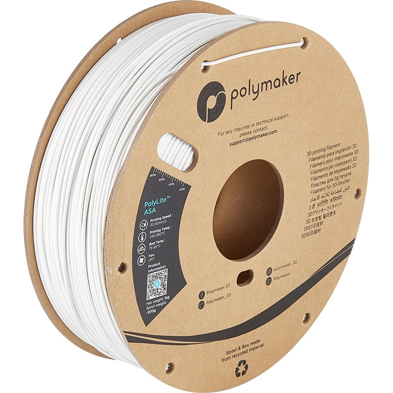 PolyLite Filament ASA Weiß - 1.75mm - 1 kg