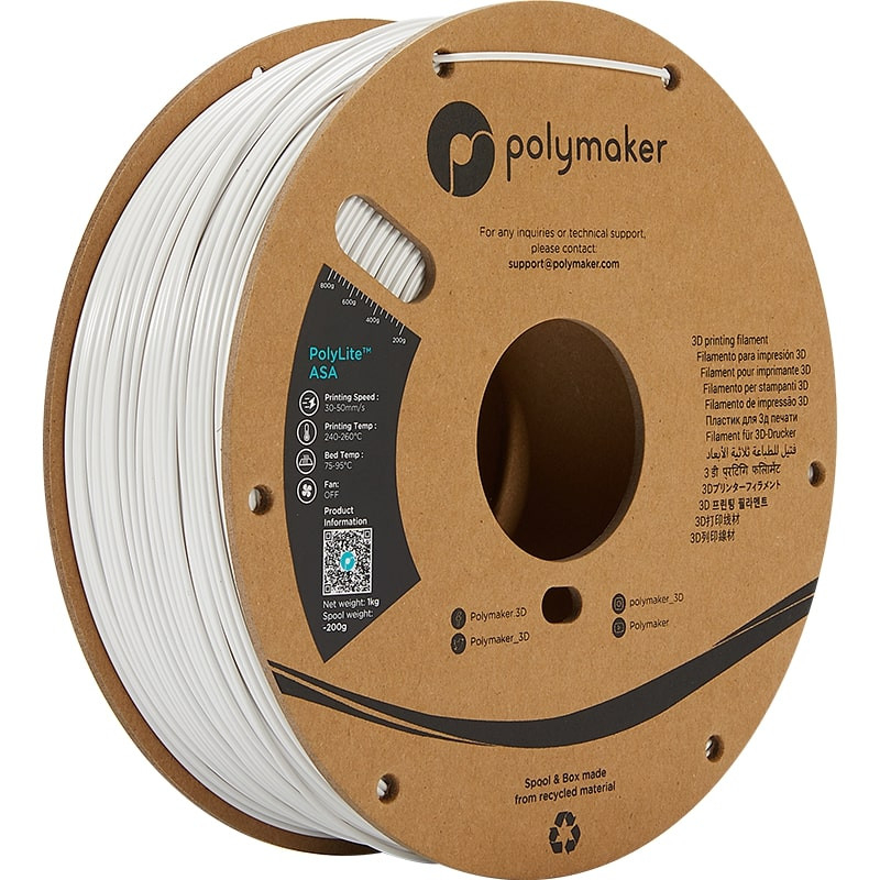 PolyLite ASA Weiß - 2.85mm - 1 kg