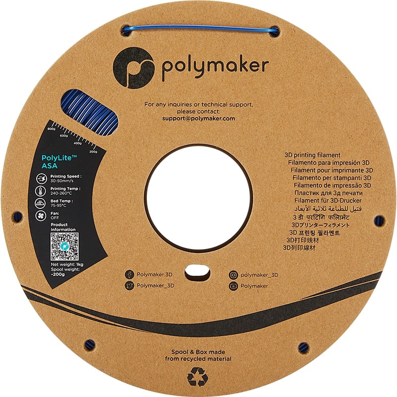 PolyLite ASA Blau Polymaker - 1.75mm - 1 kg