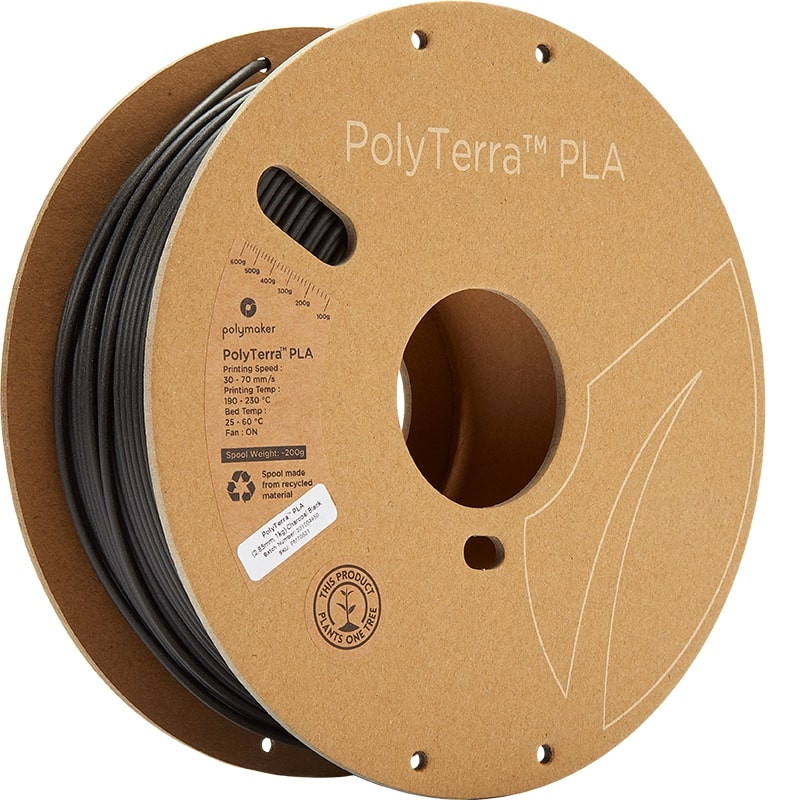 PolyTerra PLA Schwarz Kohle - 2.85mm - 1 kg