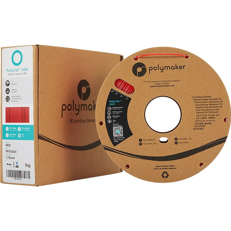 PolyLite-Packung ASA Rot - 1.75mm - 1 kg