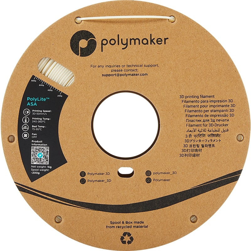 PolyLite Filament ASA Natur - 1.75mm - 1 kg