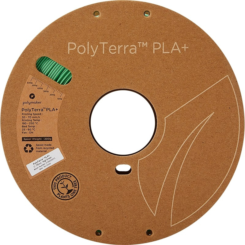 PolyTerra+ Spule PLA Grün- 1.75mm - 1 kg