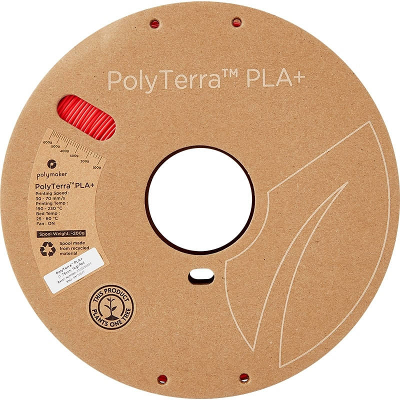 PolyTerra+ Spule PLA Rot - 1.75mm - 1 kg