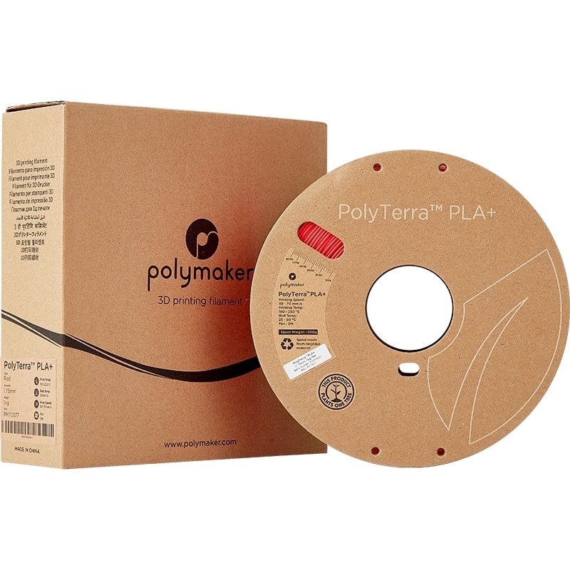 Verpackung PolyTerra+ PLA Rot - 1.75mm - 1 kg