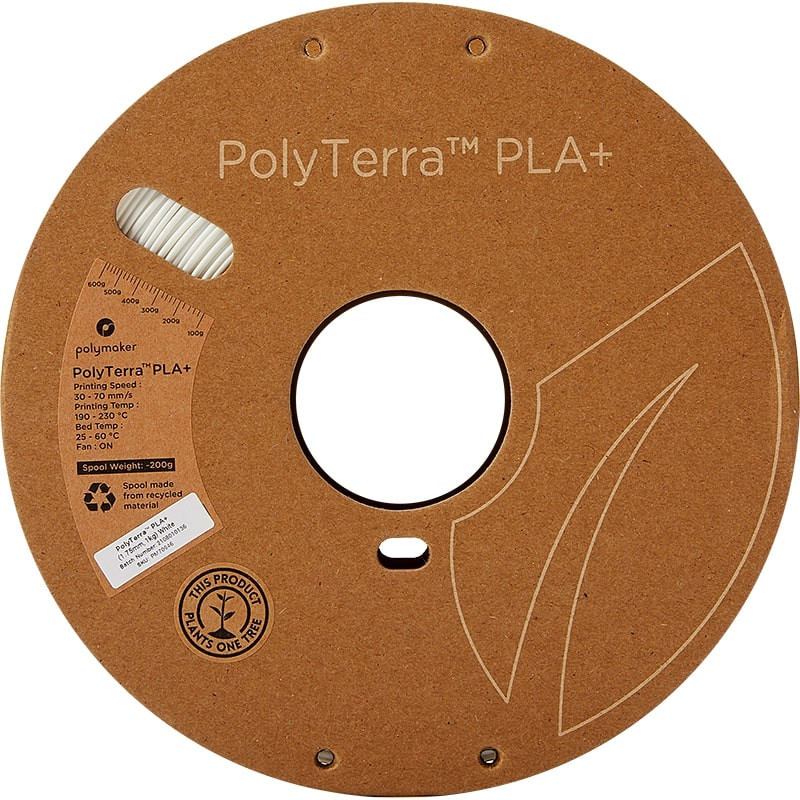 PolyTerra+ Spule PLA Weiß - 1.75mm - 1 kg