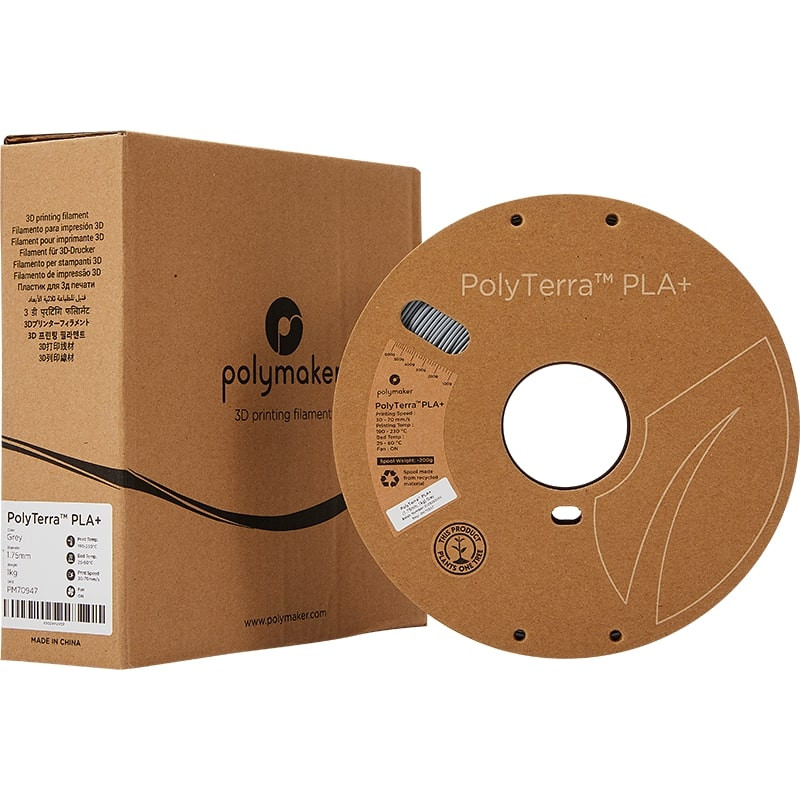 Verpackung PolyTerra+ PLA Grau - 1.75mm - 1 kg