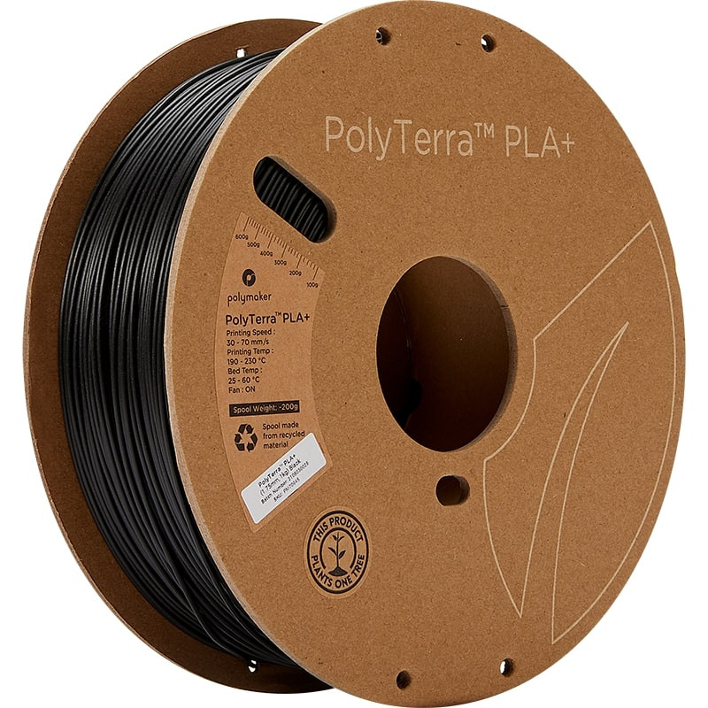 PolyTerra PLA+ Schwarz - 1.75mm - 1 kg