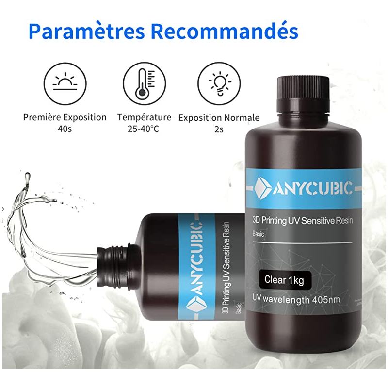 Parameter Standardresin Transparent Anycubic - 1 kg