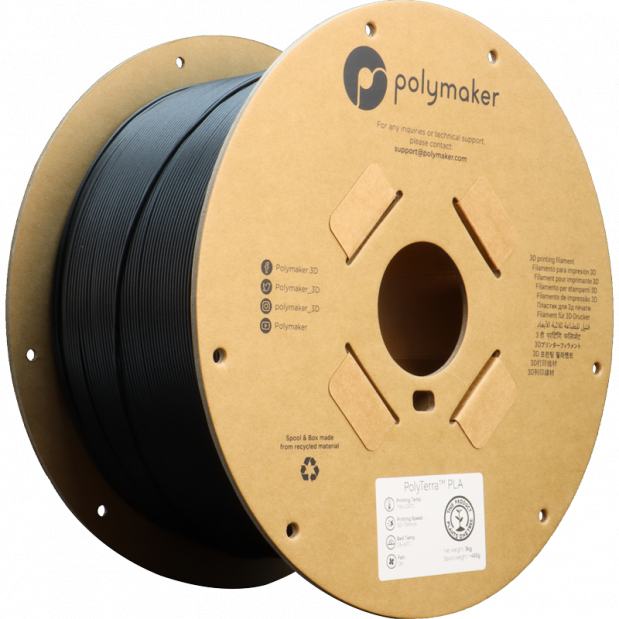 PolyTerra PLA Schwarz Kohle - 1.75mm - 3 kg