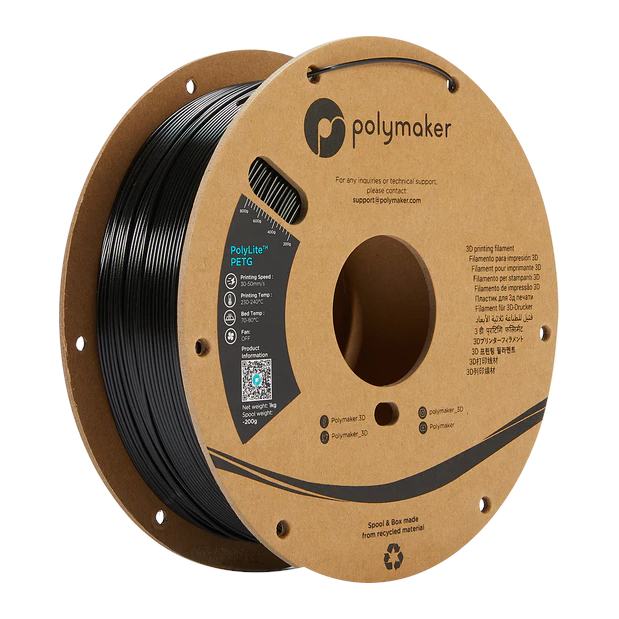 PolyLite PETG Schwarz - 1.75mm - 1 kg