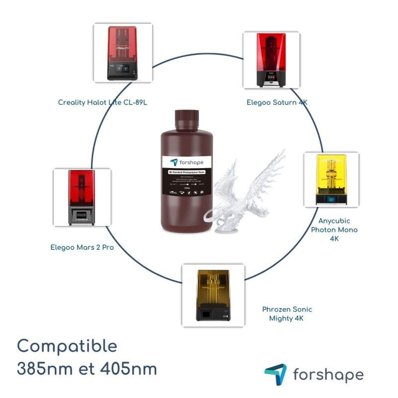 Kompatibilität Harz 8K Transparent Forshape Premium - 1Kg