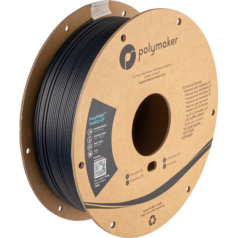 Polymide PA612-CF Schwarz - 1.75mm - 500 g