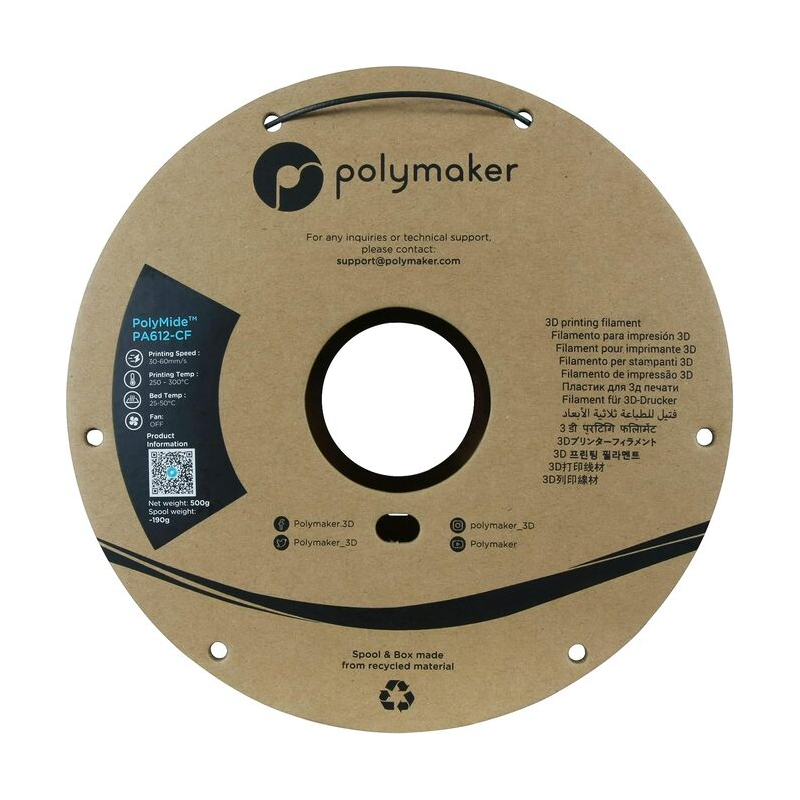 Polymide PA612-CF Schwarz - 1.75mm - 500 g