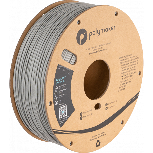 PolyLite LW-PLA Grau - 1.75mm - 800 g